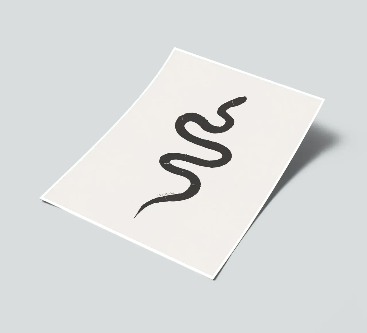 Chalk and Charcoal Organic Minimalist Boho Snake sticker sheet by This Wild Soul - Illustration
