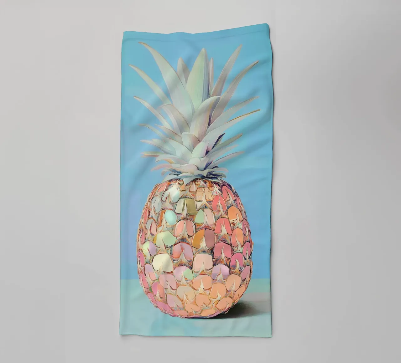Disco Pineapple azul claro toalla de baño de Carinaprint