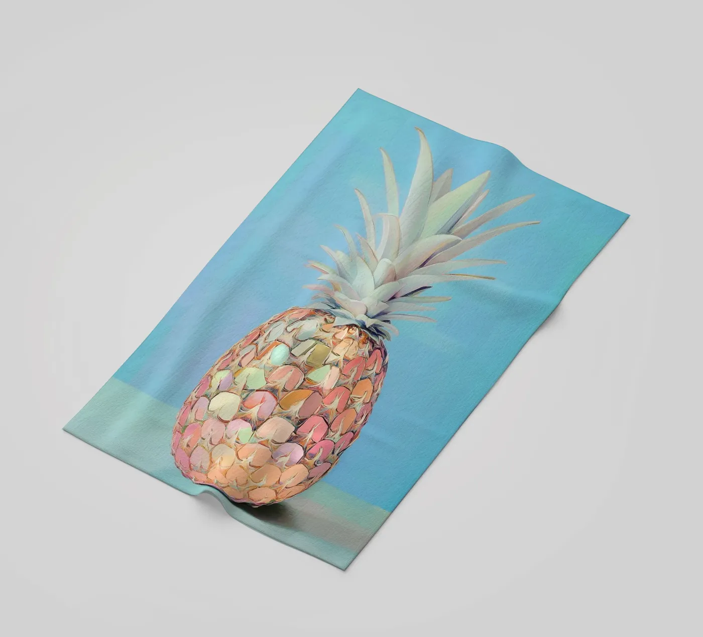 Disco Pineapple light blue telo mare da Carinaprint