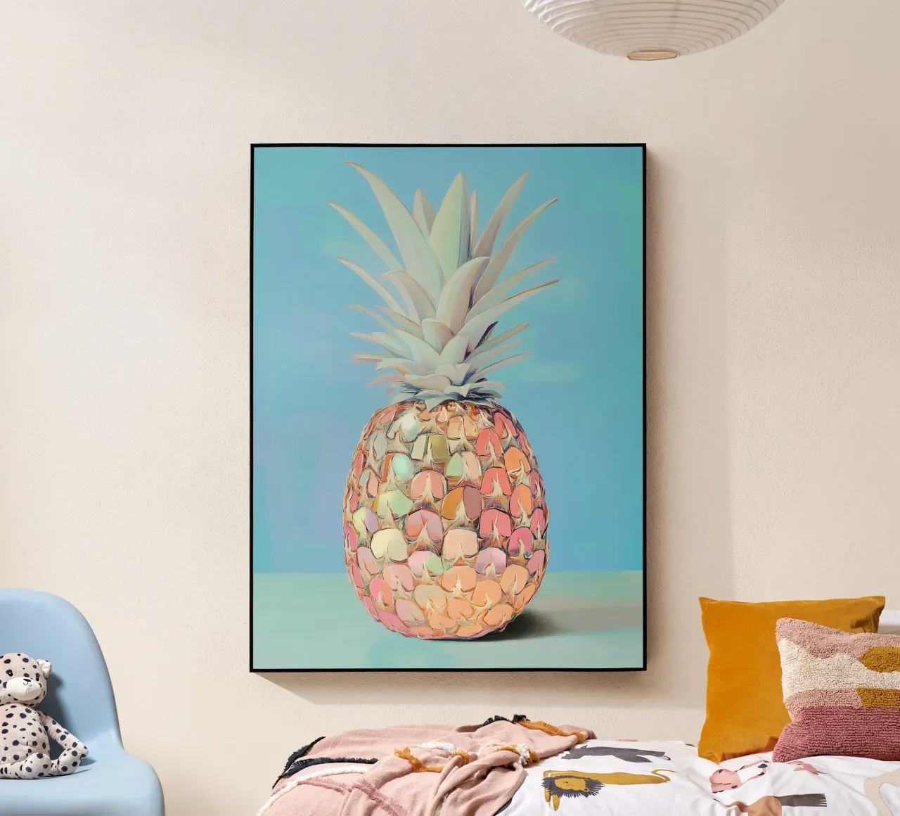 Disco Pineapple azzurro plexiglass da Carinaprint