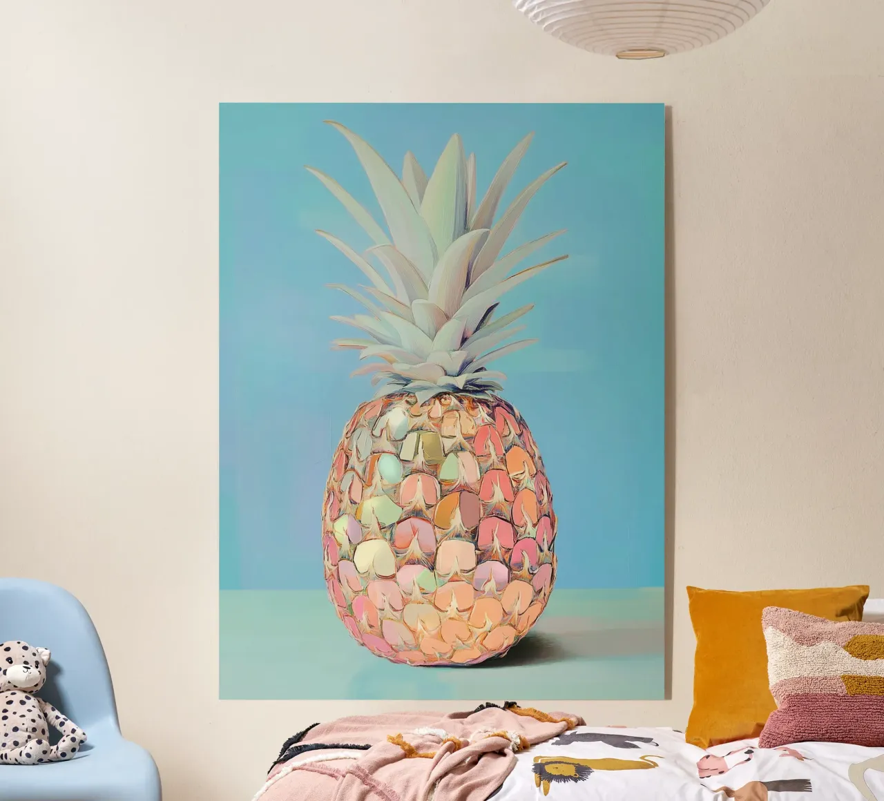 Disco Pineapple azzurro plexiglass da Carinaprint