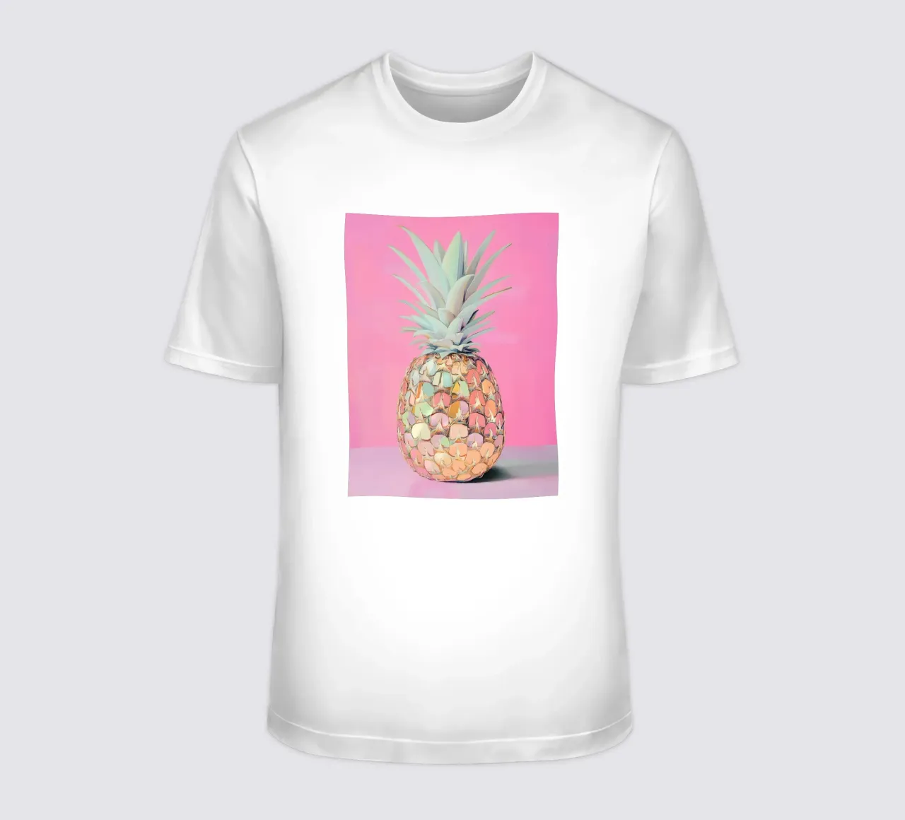 Pink pineapple disc t-shirt by Carinaprint