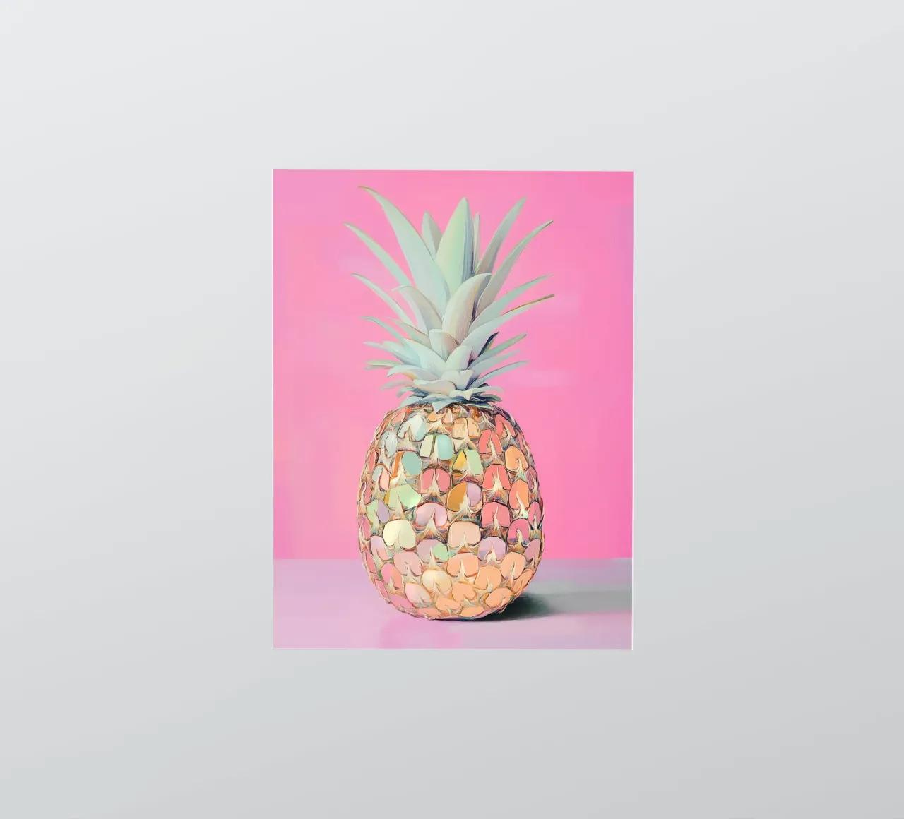 Pink pineapple disc sticker by Carinaprint