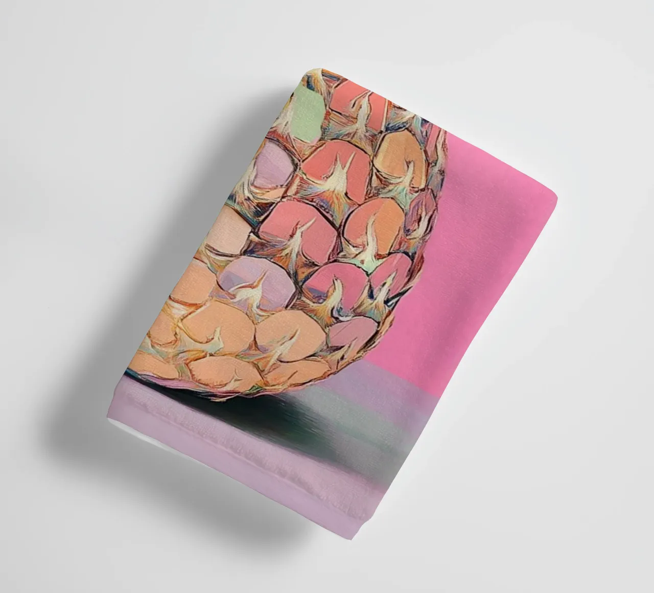 Pink pineapple disc towel by Carinaprint