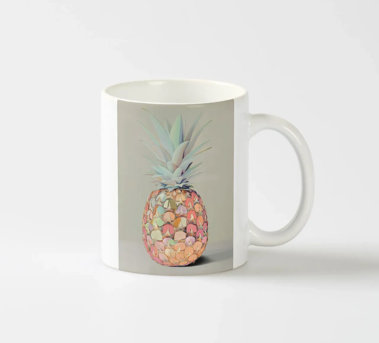 Disco Ananas hell-beige tazza in ceramica da Carinaprint