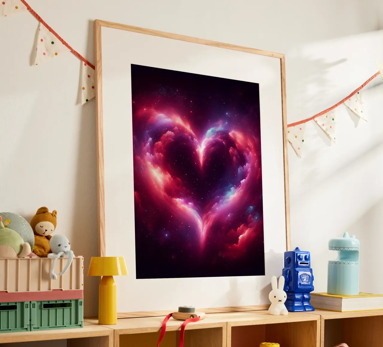 amore Sotto un cielo infuocato poster con telaio in plastica da ZARAH