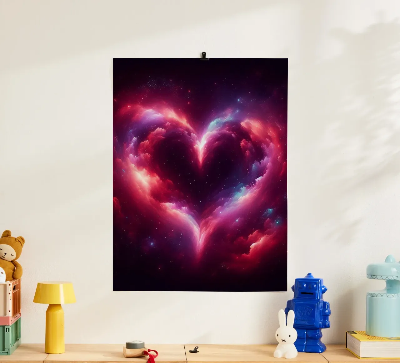 amore Sotto un cielo infuocato poster con telaio in plastica da ZARAH