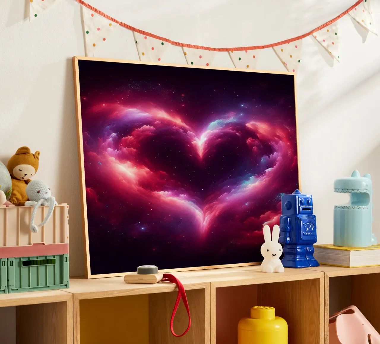 amore Sotto un cielo infuocato poster con telaio in plastica da ZARAH