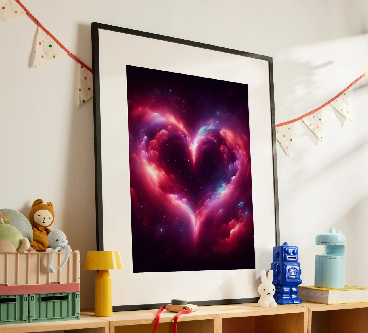 amore Sotto un cielo infuocato poster con telaio in plastica da ZARAH
