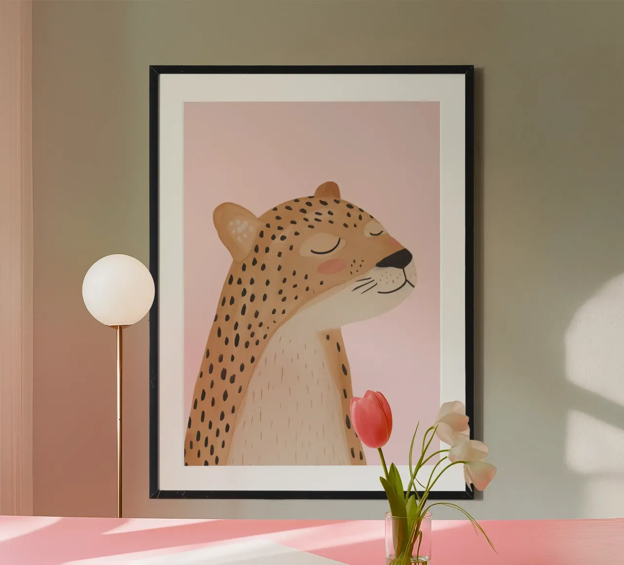 Cheetah Poster, Wildlife Nursery Art, Cute Kids Poster hahnemühle by Little Lola
