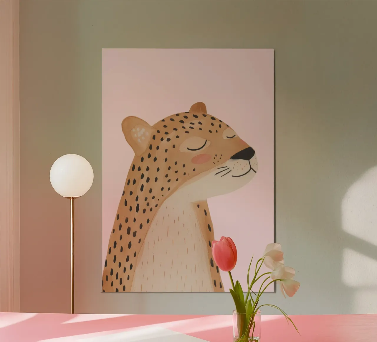 Cheetah Poster, Wildlife Nursery Art, Cute Kids Poster hahnemühle by Little Lola