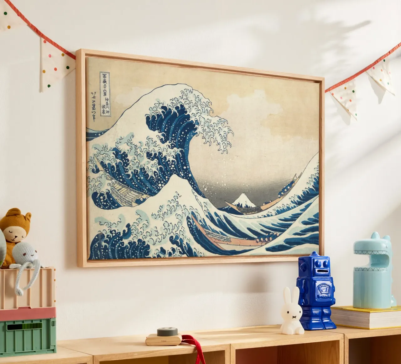 La grande onda al largo di Kanagawa tela con Cornice a cassetta da Timeless Artworks