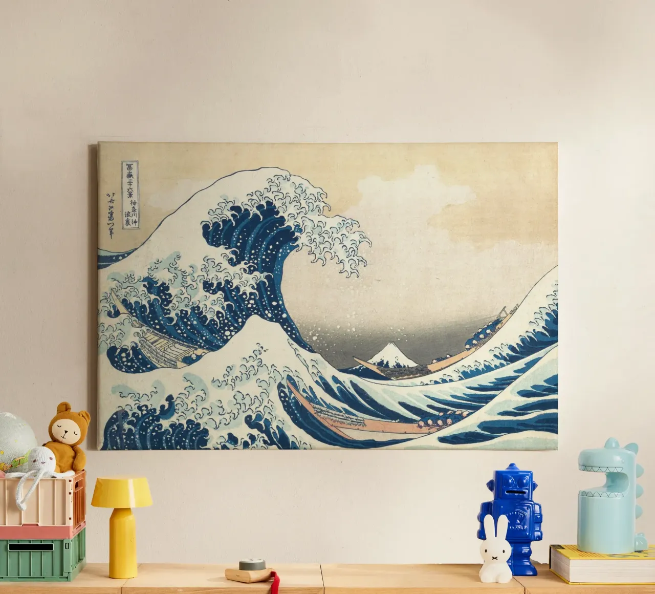 La grande onda al largo di Kanagawa tela con Cornice a cassetta da Timeless Artworks