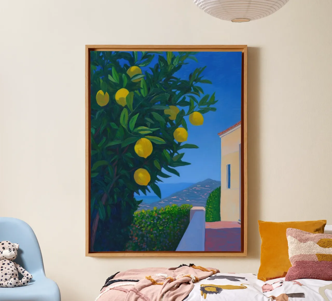 Lemon Tree II canvas with Floater frame by Art Center
