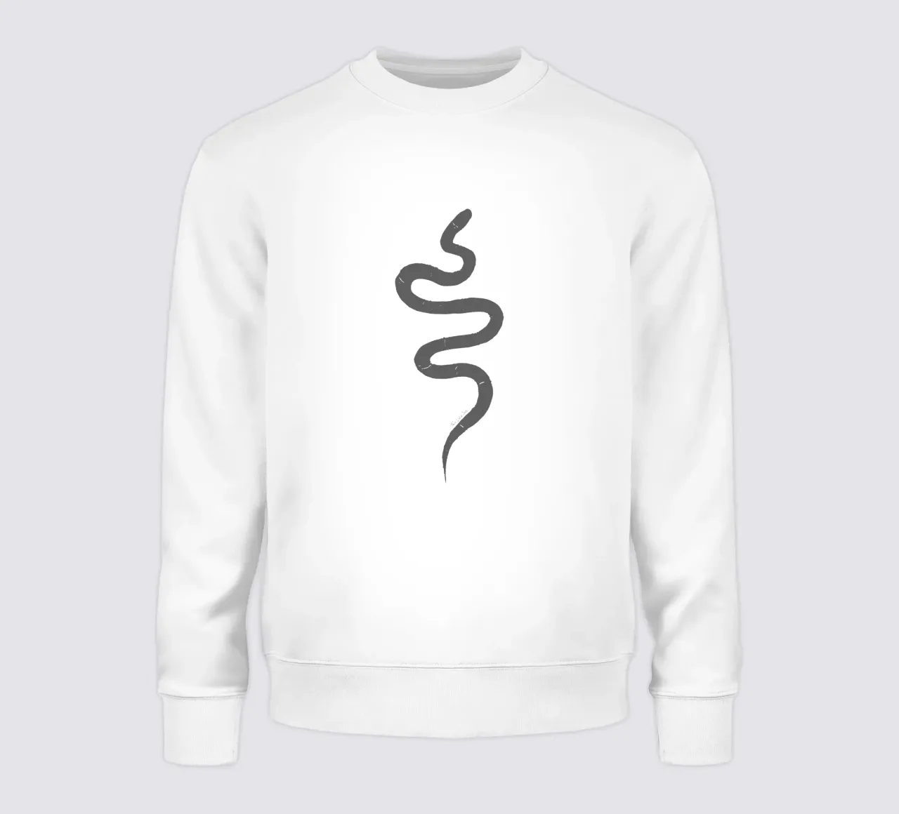 Serpente organico astratto nero carbone forma minimalista Boho felpa da This Wild Soul - Illustration
