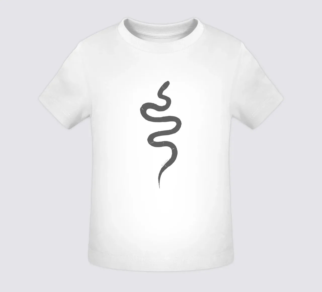 Serpente organico astratto nero carbone forma minimalista Boho maglietta neonato da This Wild Soul - Illustration