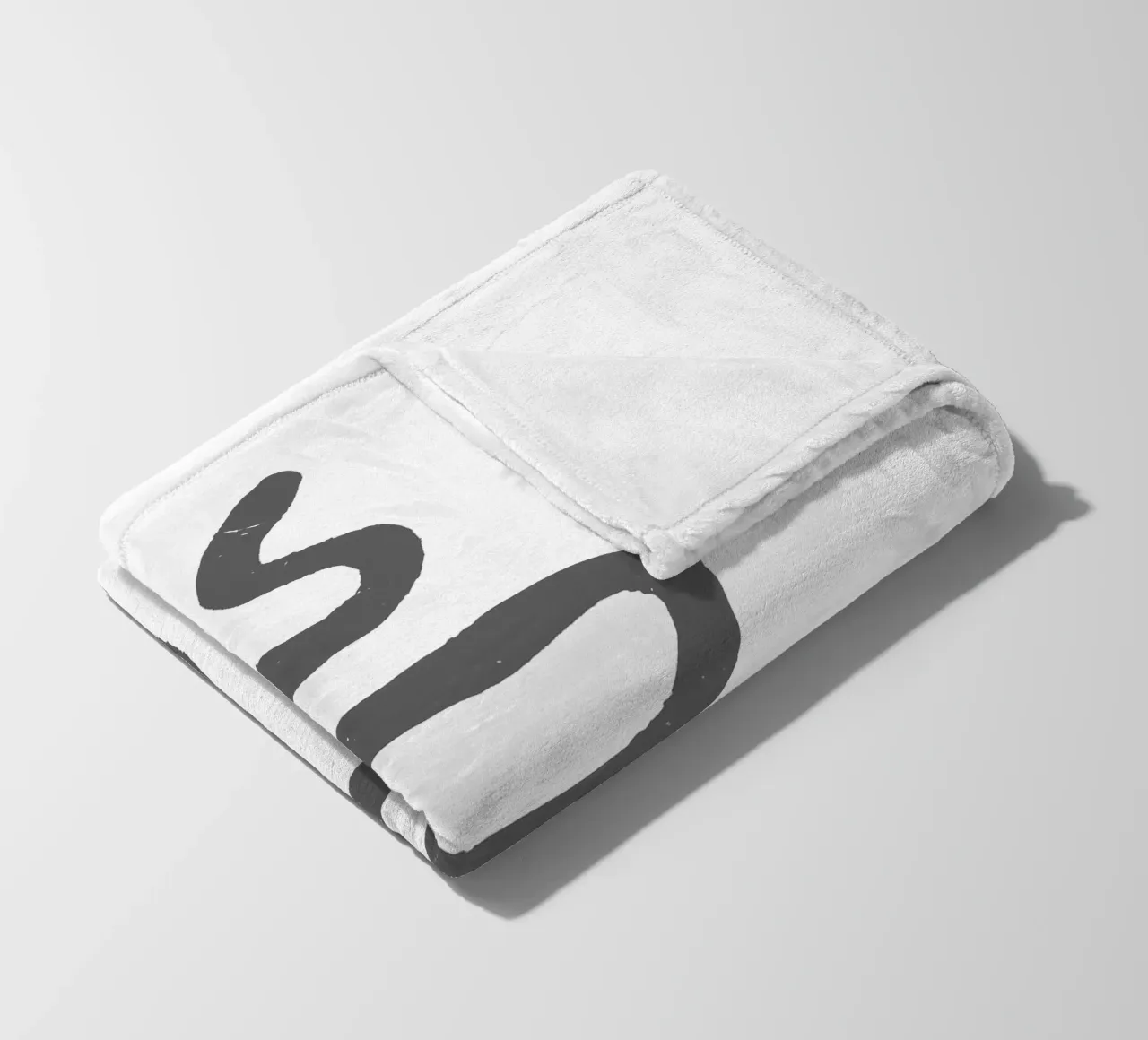 Serpente organico astratto nero carbone forma minimalista Boho coperta in pile da This Wild Soul - Illustration