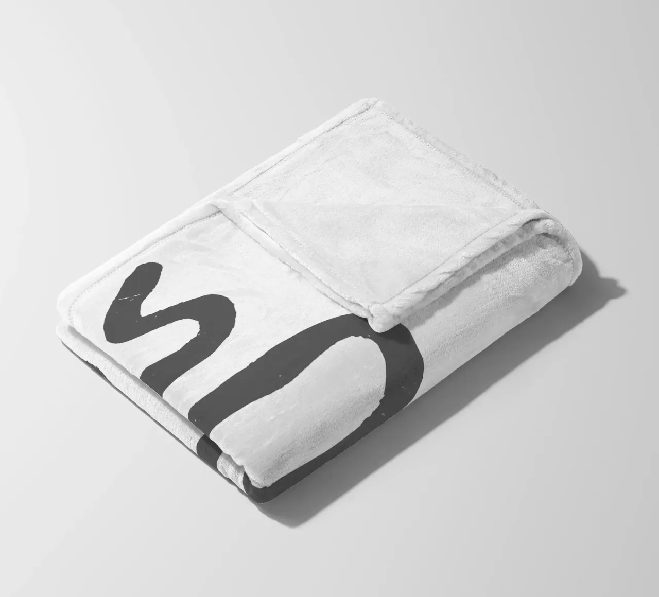 Serpente organico astratto nero carbone forma minimalista Boho coperta in pile da This Wild Soul - Illustration