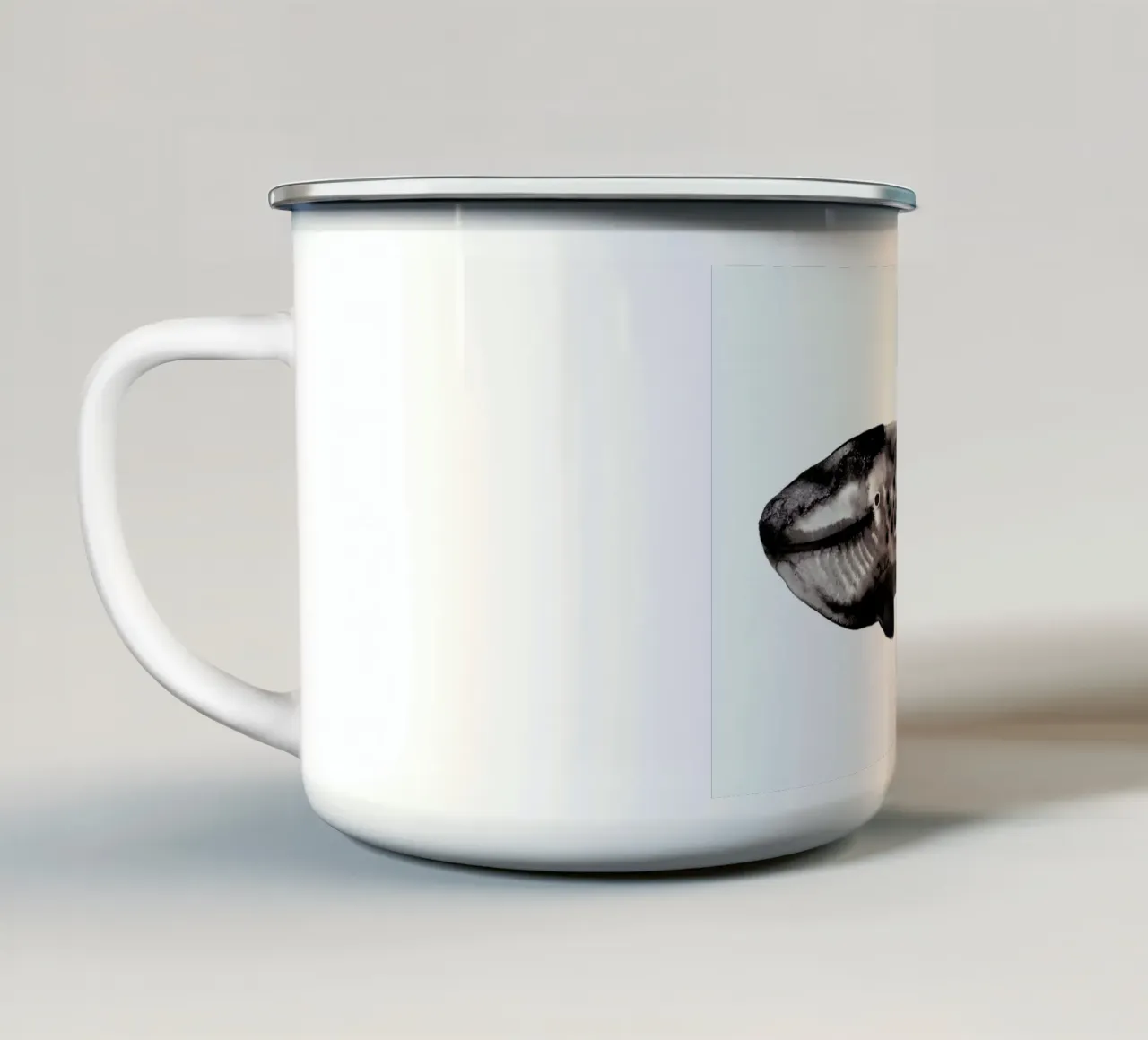 Whale tazza in smalto da Farina Kuklinski
