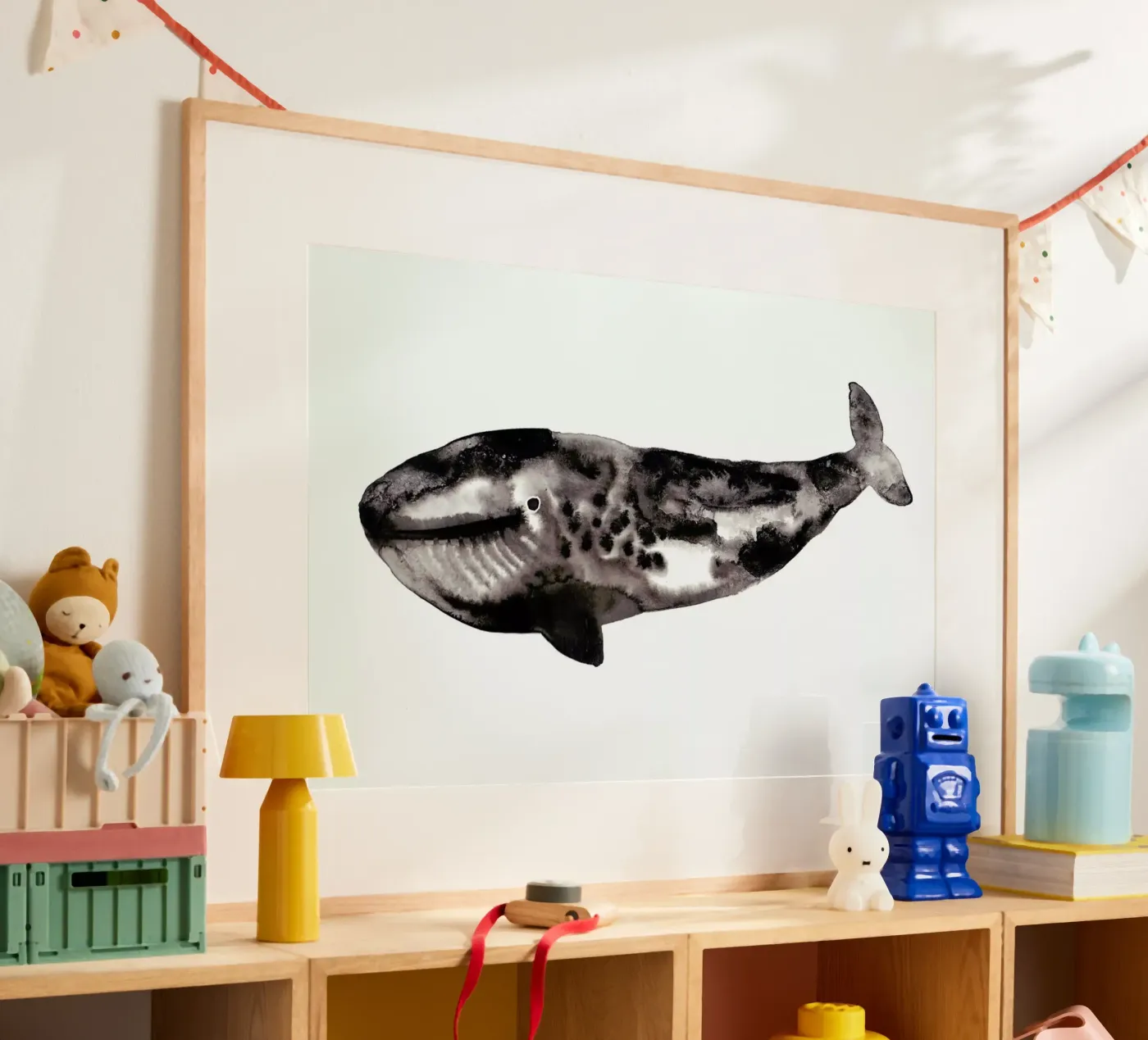 Whale poster by Farina Kuklinski