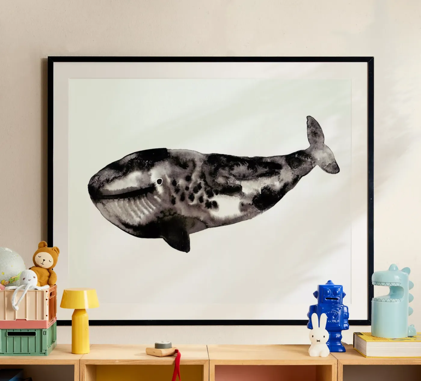 Whale poster by Farina Kuklinski
