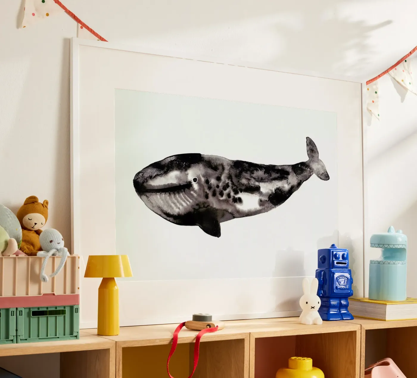 Whale poster by Farina Kuklinski
