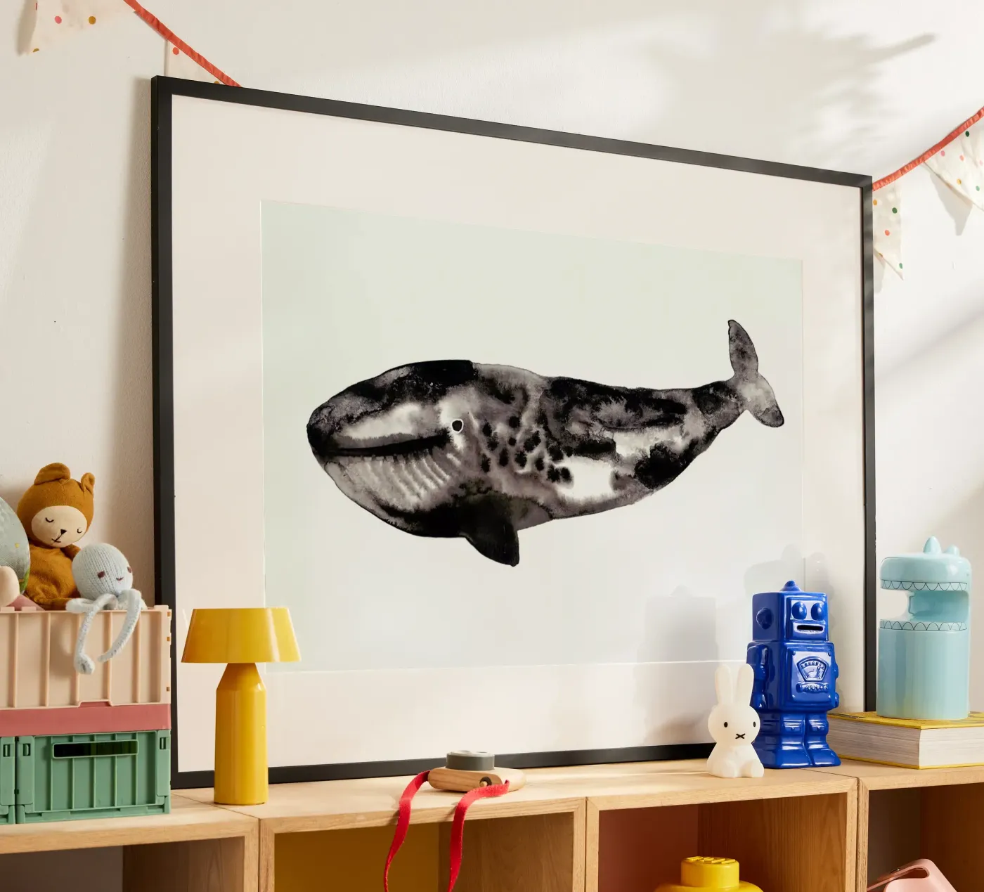 Whale poster by Farina Kuklinski