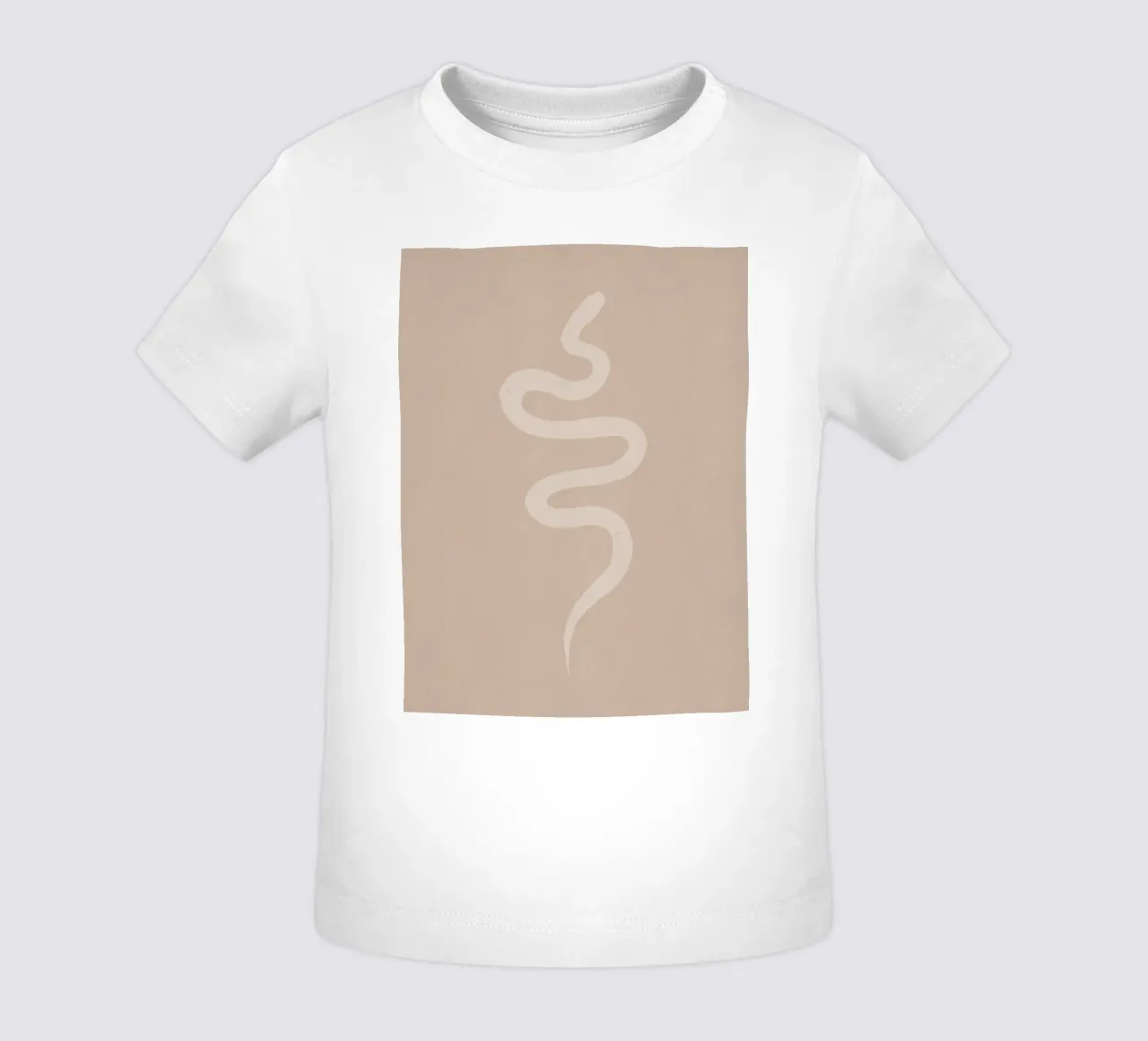 Boho Pesca Beige Bianco Serpente - Minimalista Astratto Organico maglietta neonato da This Wild Soul - Illustration