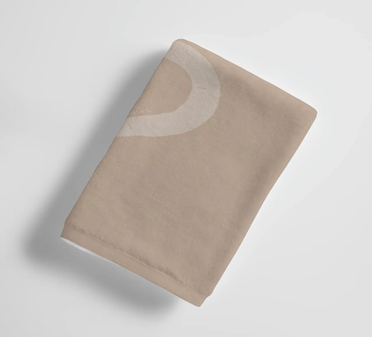 Boho Peach Beige White Snake - Minimalist Abstract Organic towel by This Wild Soul - Illustration
