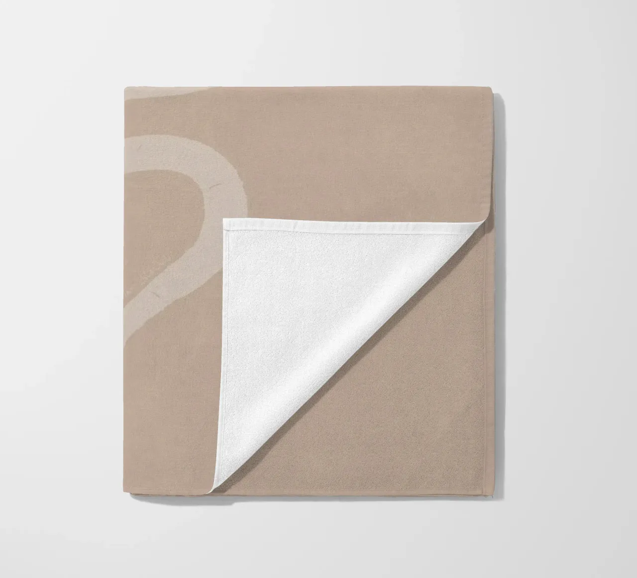 Boho Pesca Beige Bianco Serpente - Minimalista Astratto Organico telo mare da This Wild Soul - Illustration