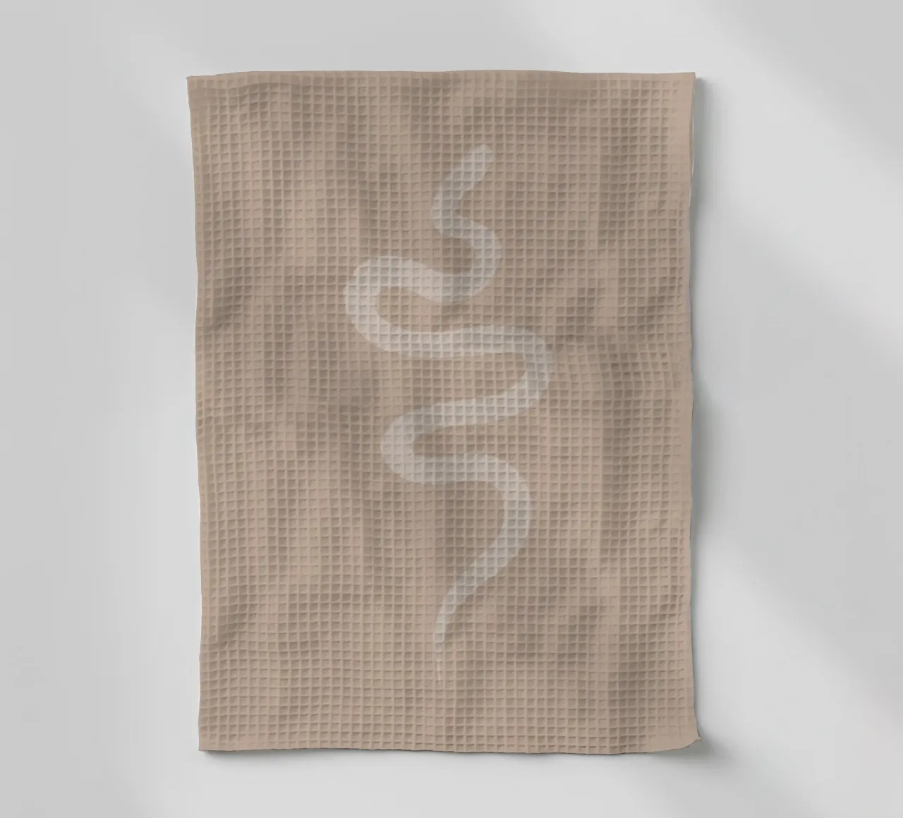 Boho Peach Beige White Snake - Minimalist Abstract Organic torchon de This Wild Soul - Illustration