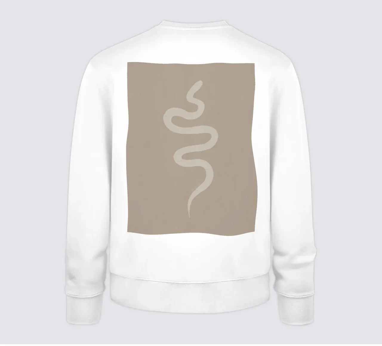 Boho Beige Gesso Bianco Serpente - Minimalista Astratto Organico felpa da This Wild Soul - Illustration