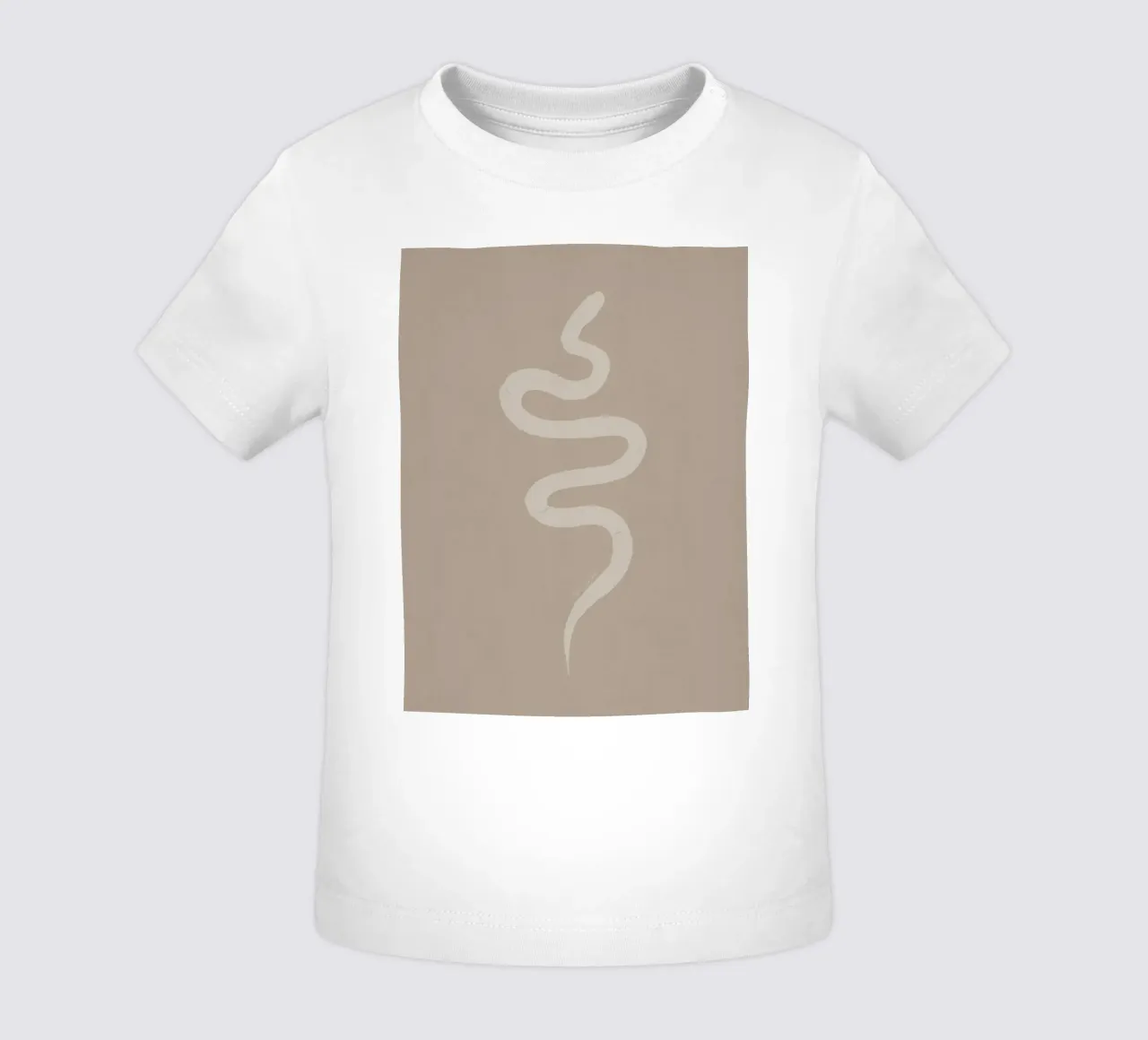 Boho Beige Gesso Bianco Serpente - Minimalista Astratto Organico maglietta neonato da This Wild Soul - Illustration