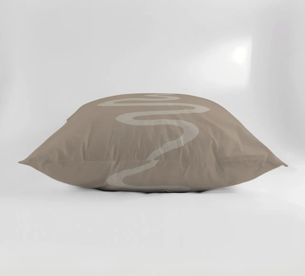 Boho Beige Gesso Bianco Serpente - Minimalista Astratto Organico cuscino da This Wild Soul - Illustration