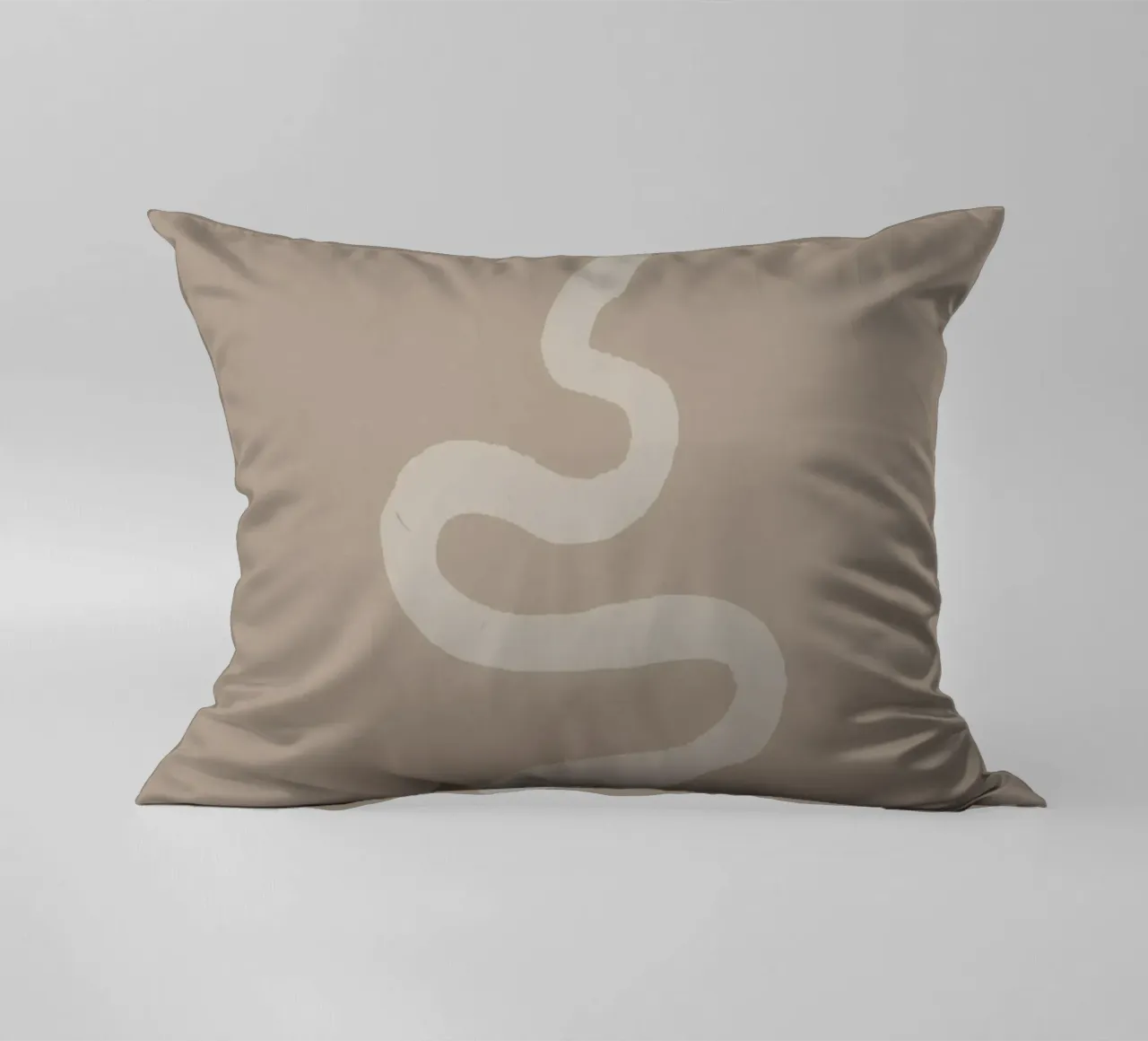 Boho Beige Gesso Bianco Serpente - Minimalista Astratto Organico cuscino da This Wild Soul - Illustration