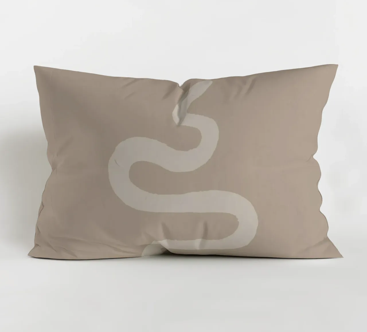 Boho Beige Gesso Bianco Serpente - Minimalista Astratto Organico cuscino da This Wild Soul - Illustration