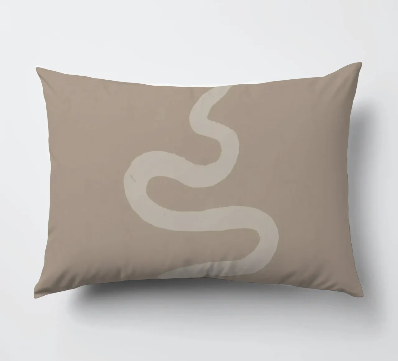 Boho Beige Gesso Bianco Serpente - Minimalista Astratto Organico cuscino da This Wild Soul - Illustration