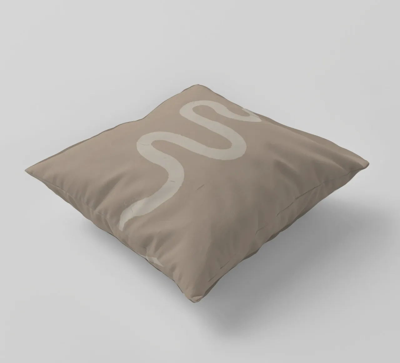 Boho Beige Gesso Bianco Serpente - Minimalista Astratto Organico cuscino da This Wild Soul - Illustration