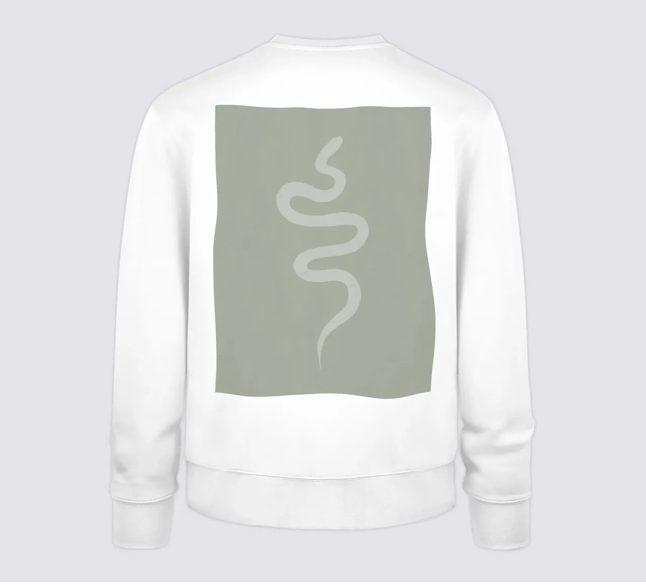 Pastellgrün Kreide weiß Minimalistisch Abstrakt Boho Snake Sweatshirt von This Wild Soul - Illustration
