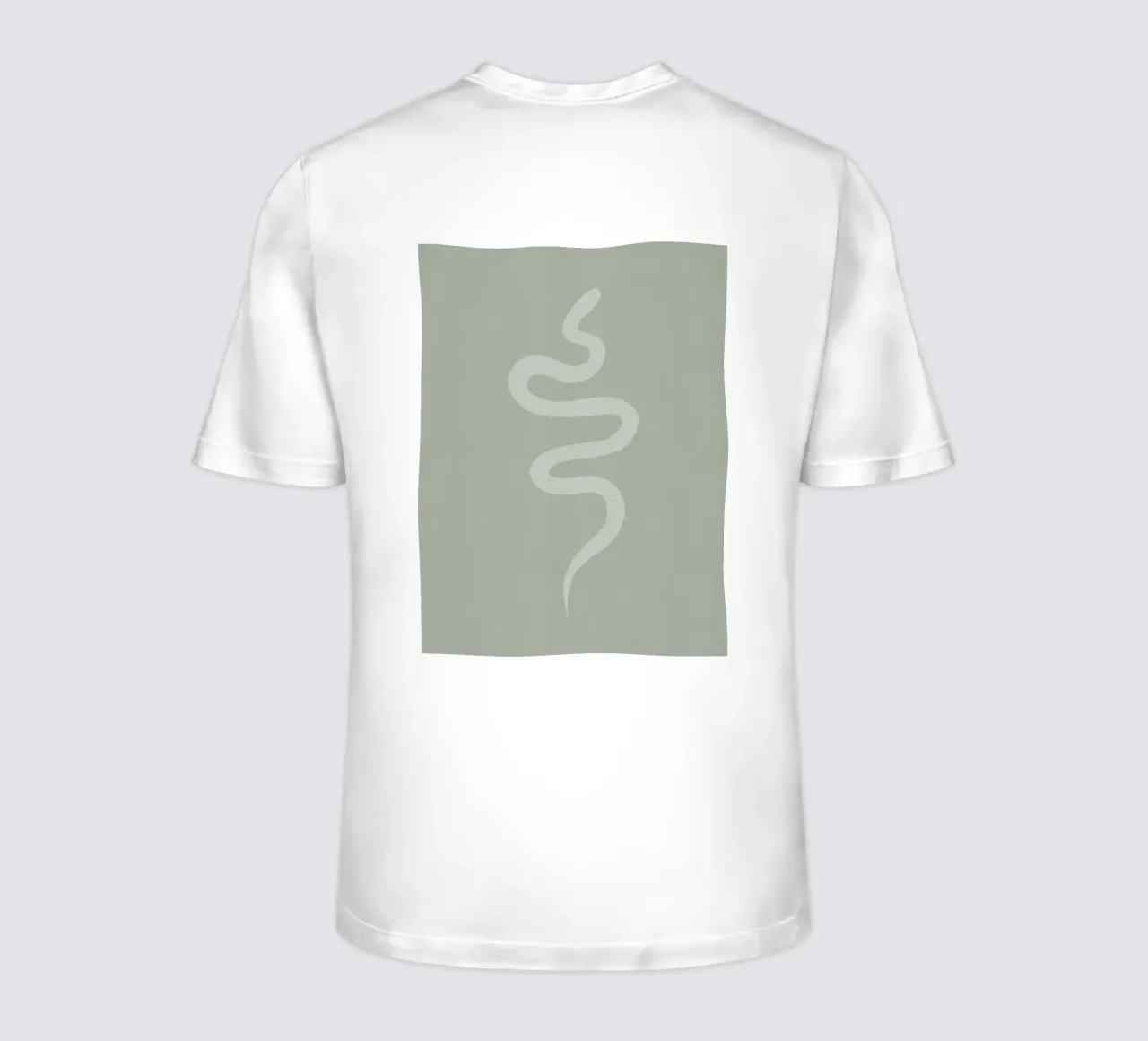 Pastellgrün Kreide weiß Minimalistisch Abstrakt Boho Snake T-Shirt von This Wild Soul - Illustration
