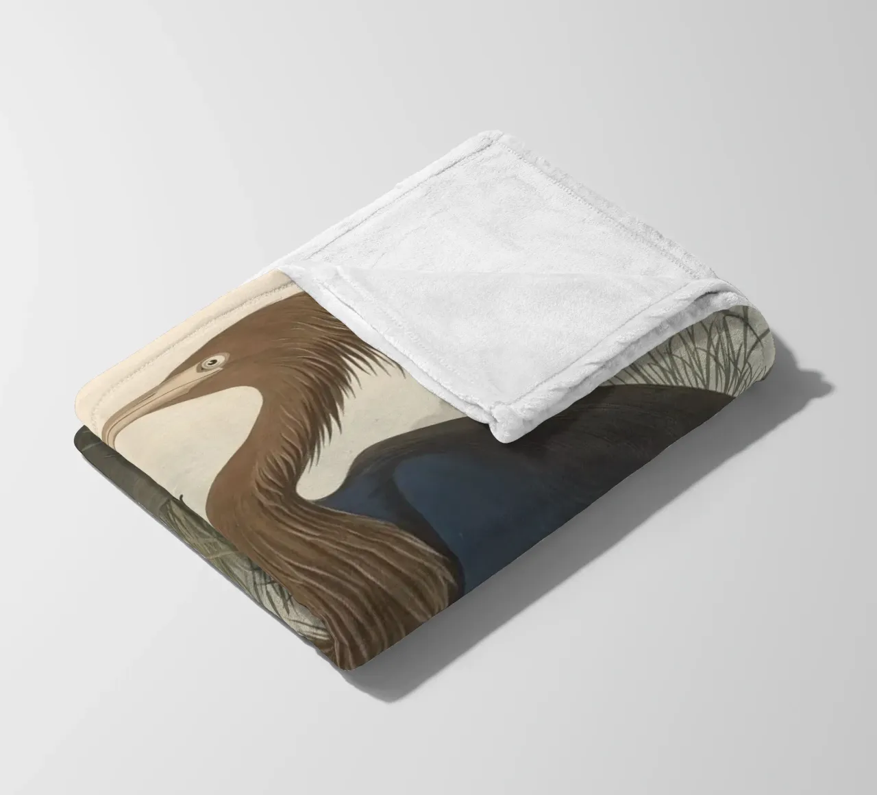 John James Audubon - Airone rosso coperta in pile da Timeless Artworks