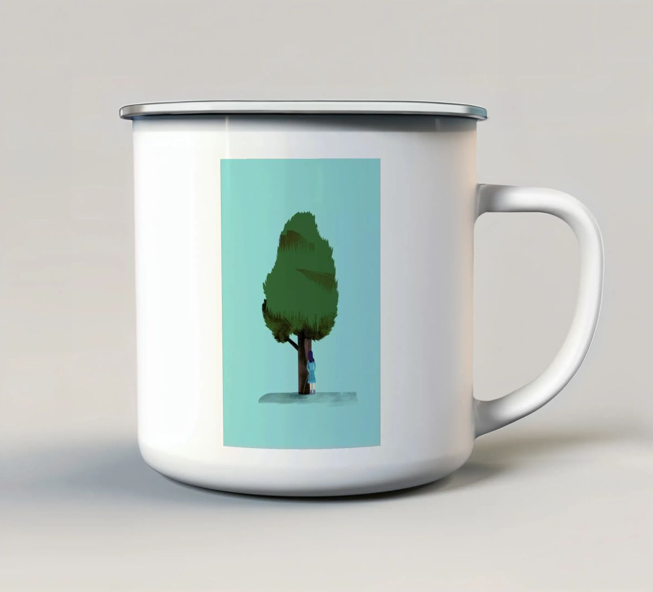 Watering tazza in smalto da Monika Aichele
