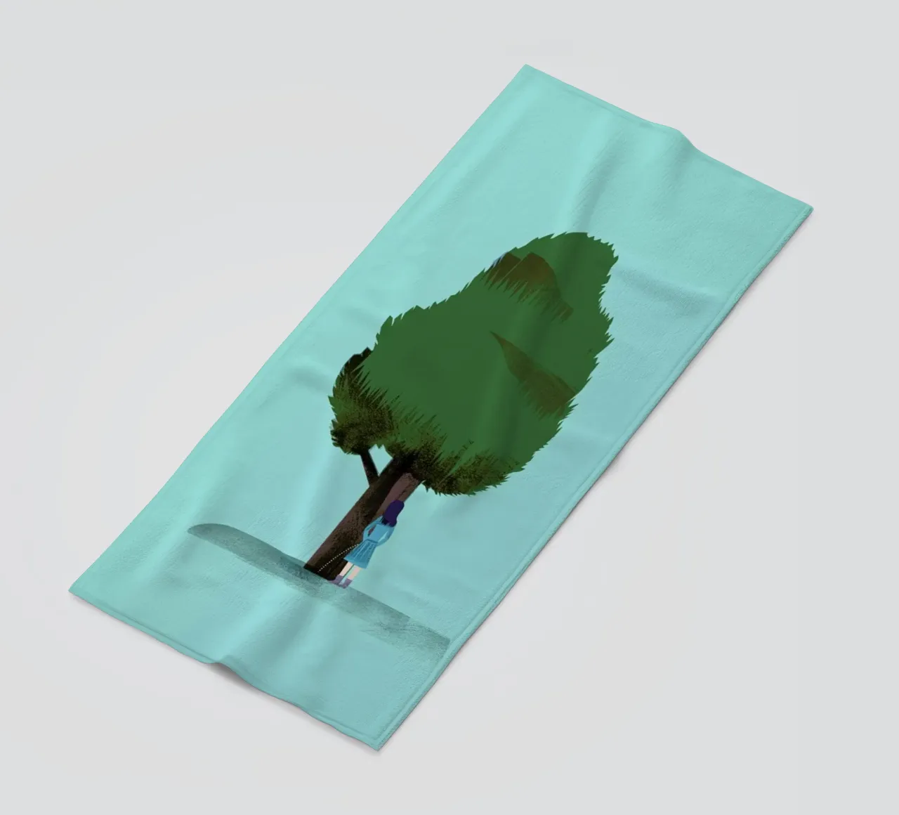 Watering beach towel by Monika Aichele