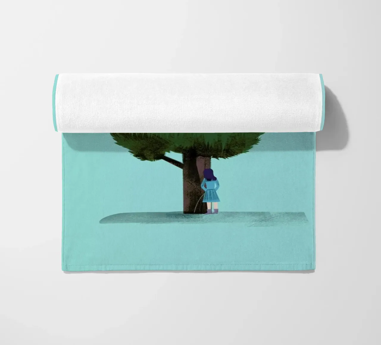 Watering beach towel by Monika Aichele