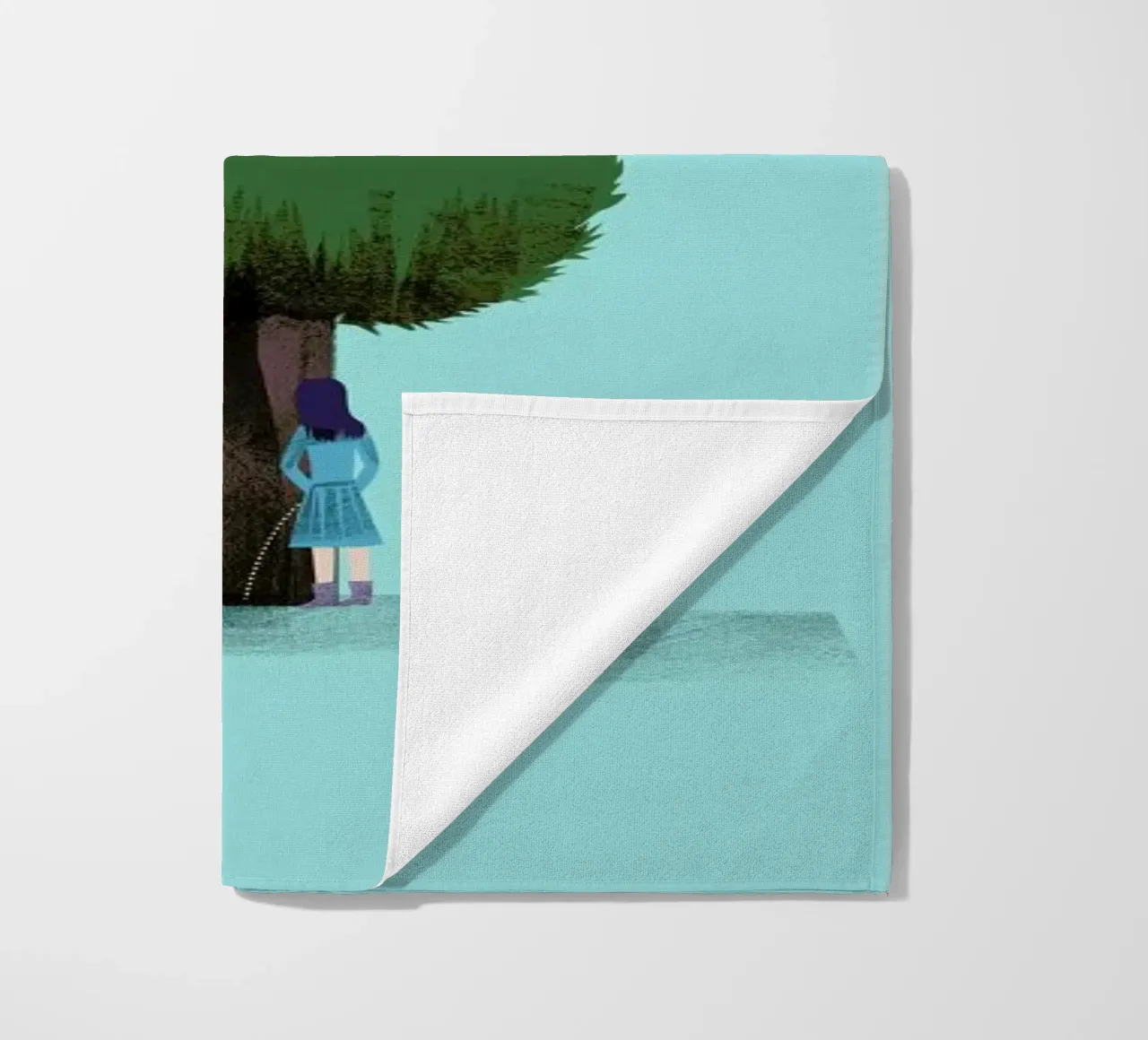 Watering beach towel by Monika Aichele