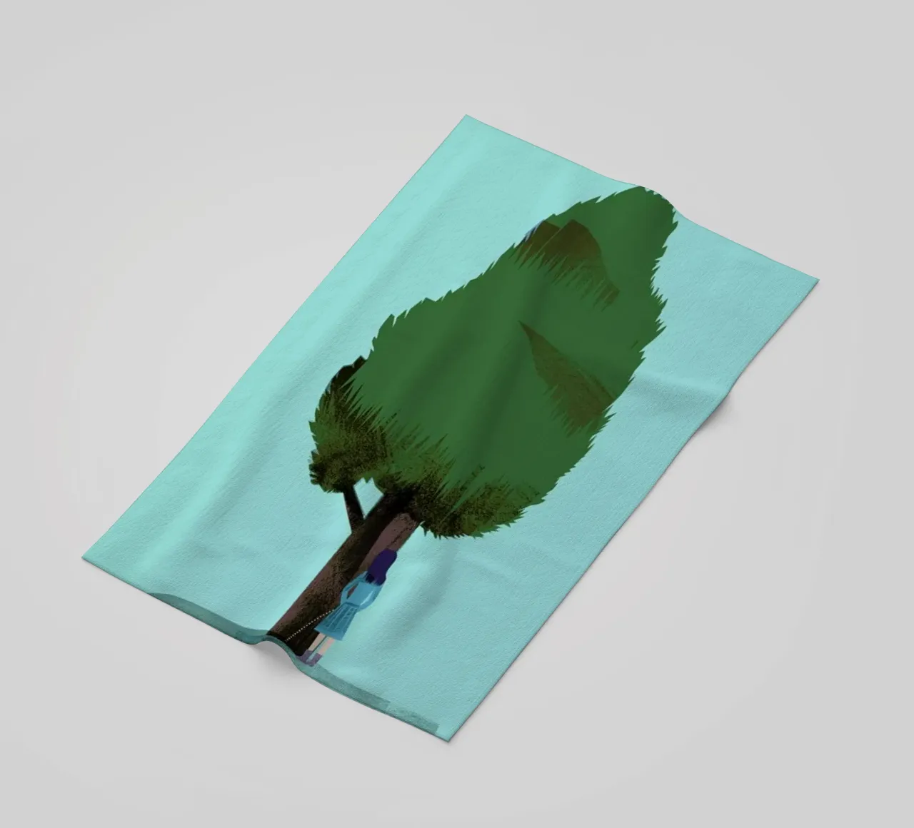 Watering beach towel by Monika Aichele