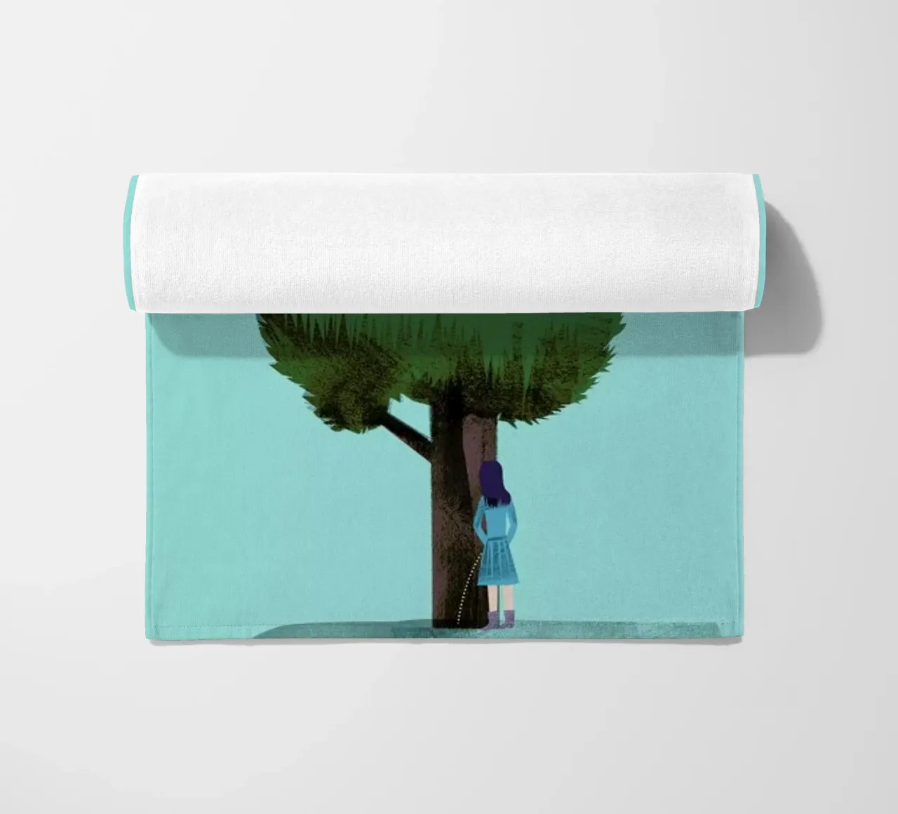 Watering beach towel by Monika Aichele