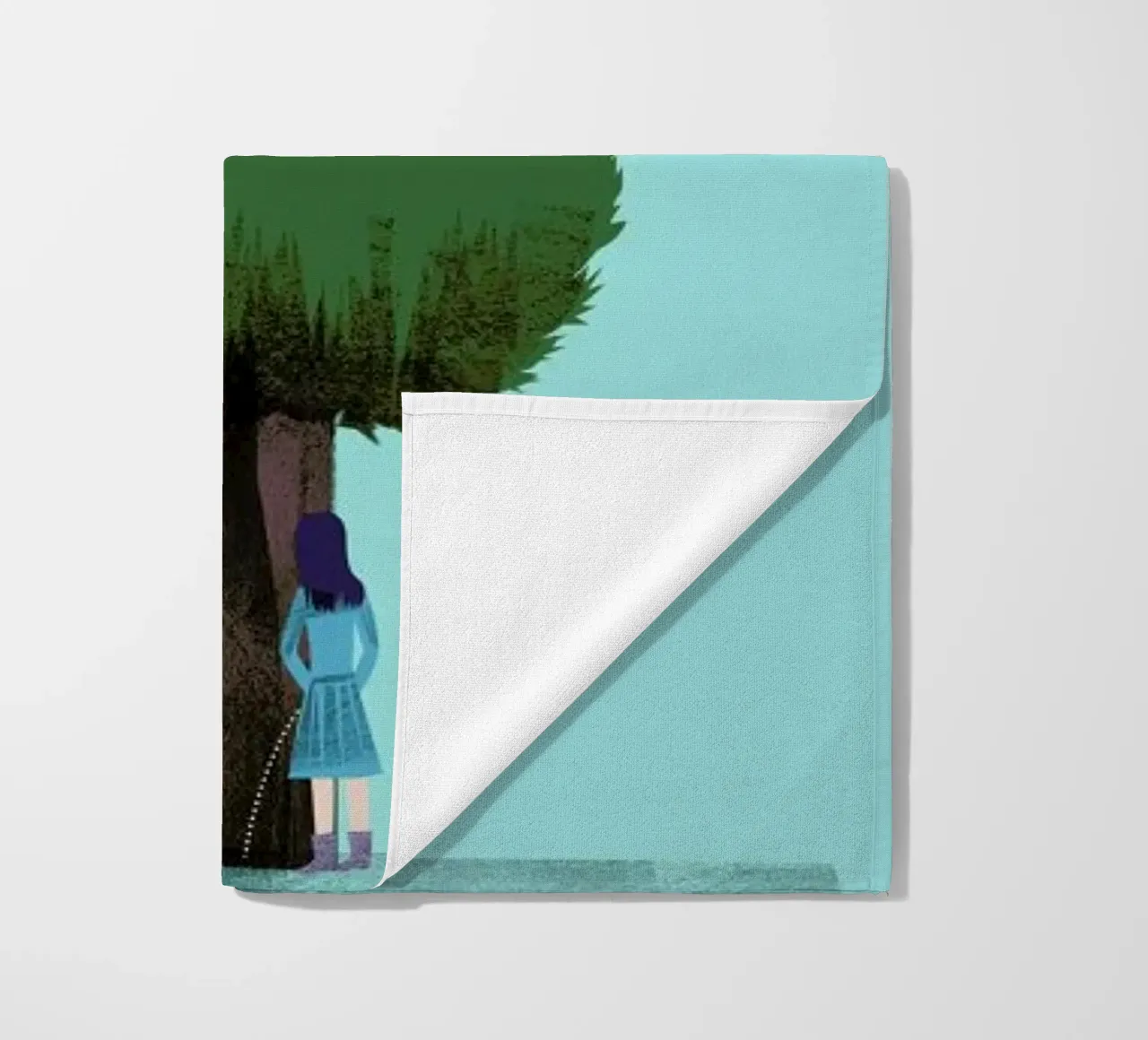 Watering beach towel by Monika Aichele