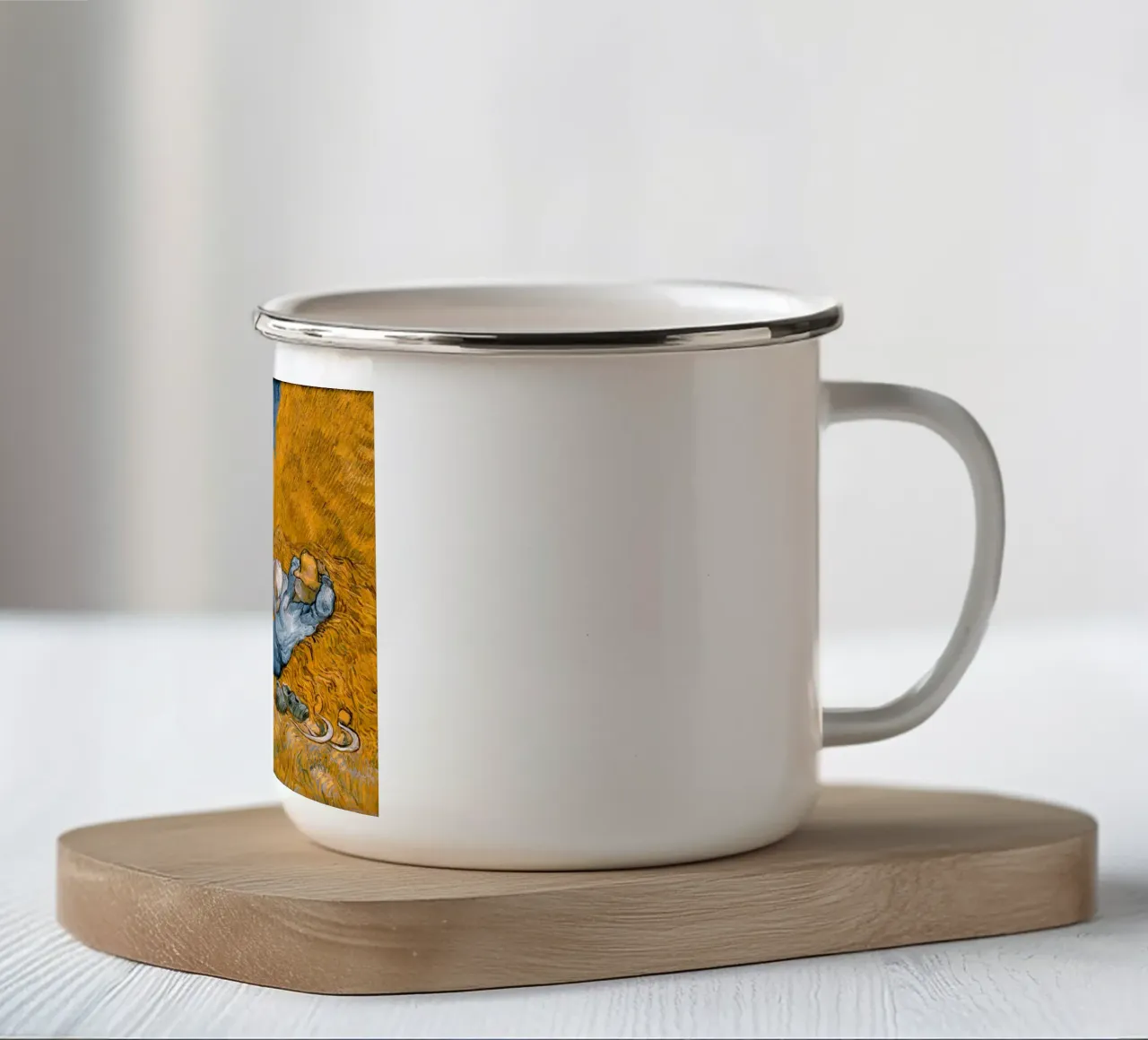 Vincent van Gogh - La siesta (dopo Millet) tazza in smalto da Timeless Artworks