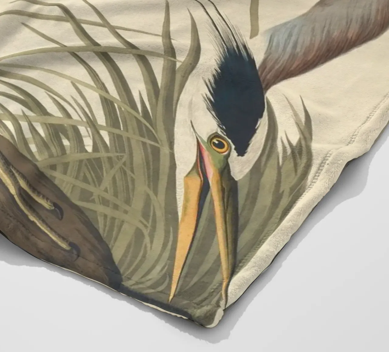 John James Audubon - Airone azzurro maggiore coperta in pile da Timeless Artworks